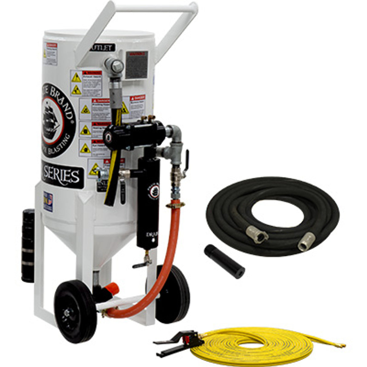 Pirate Brand, S-Series, 3.5 cu ft., BRONZE Blasting Package - Blast Pot, Portable, Pressure RELEASE System, Pneumatic Controls