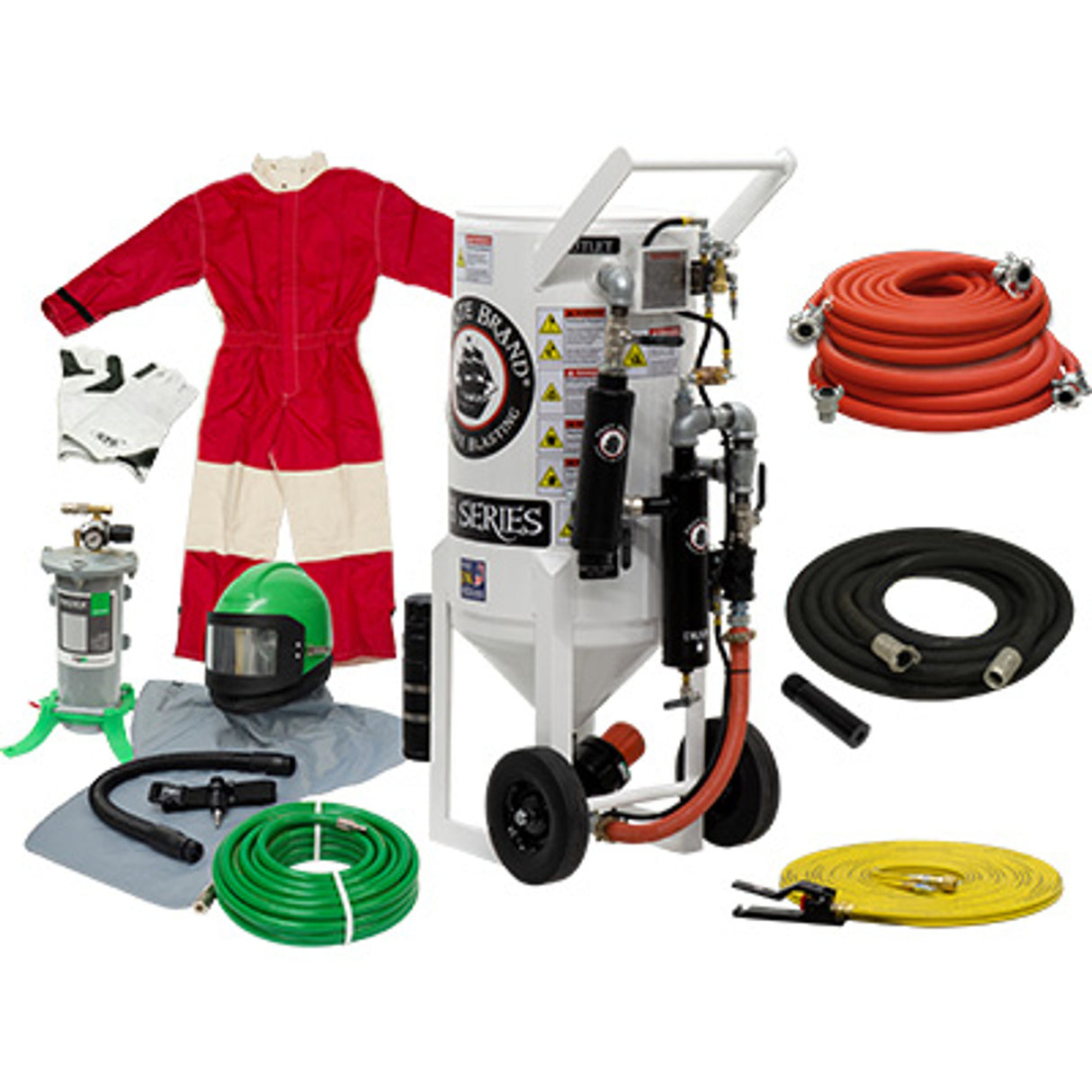 Pirate Brand, S-Series, 3.5 cu ft., GOLD Blasting Package - Blast Pot, Portable, Pressure HOLD System, Pneumatic Controls