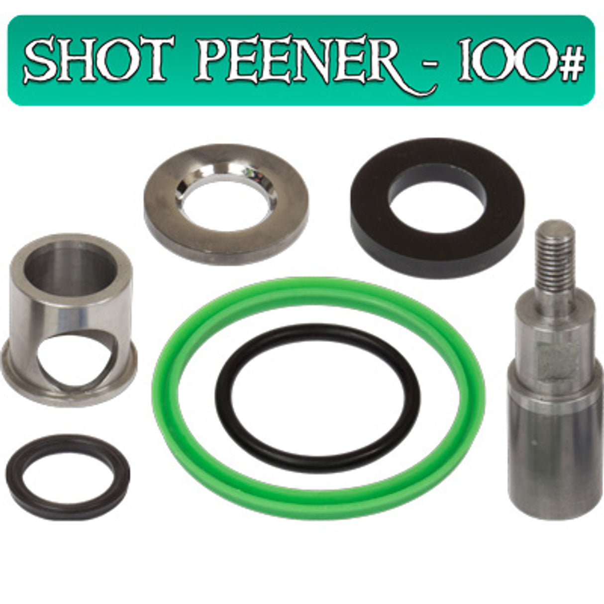 Pirate Brand - Schmidt Mfg Style, APV, Big-Bore™, Shot-Peener-100#, Repair Kit w/TC Sleeve & Seat, Includes # 6, 8, 11, 12, 15, 23 & 24