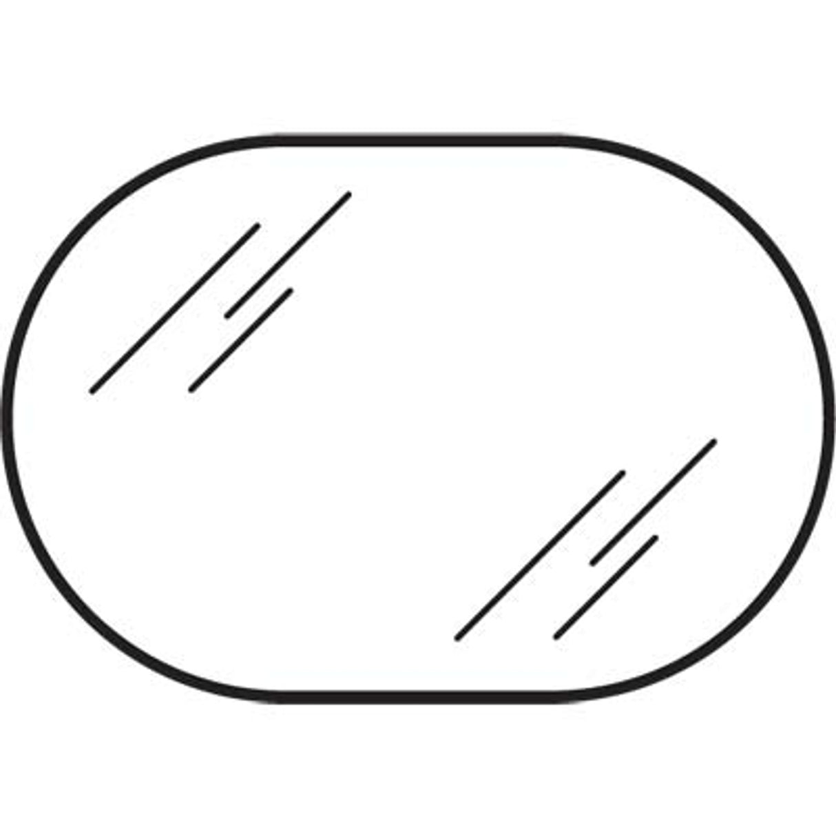 Pirate Brand - Vacublast Style, Safety Window, Oval, 12.5" x 18.5", Laminated