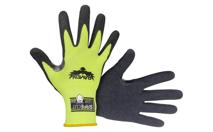 SAS Safety Corp. Raven® Safecut™ A3 Sandy Nitrile Hi-Viz Glove