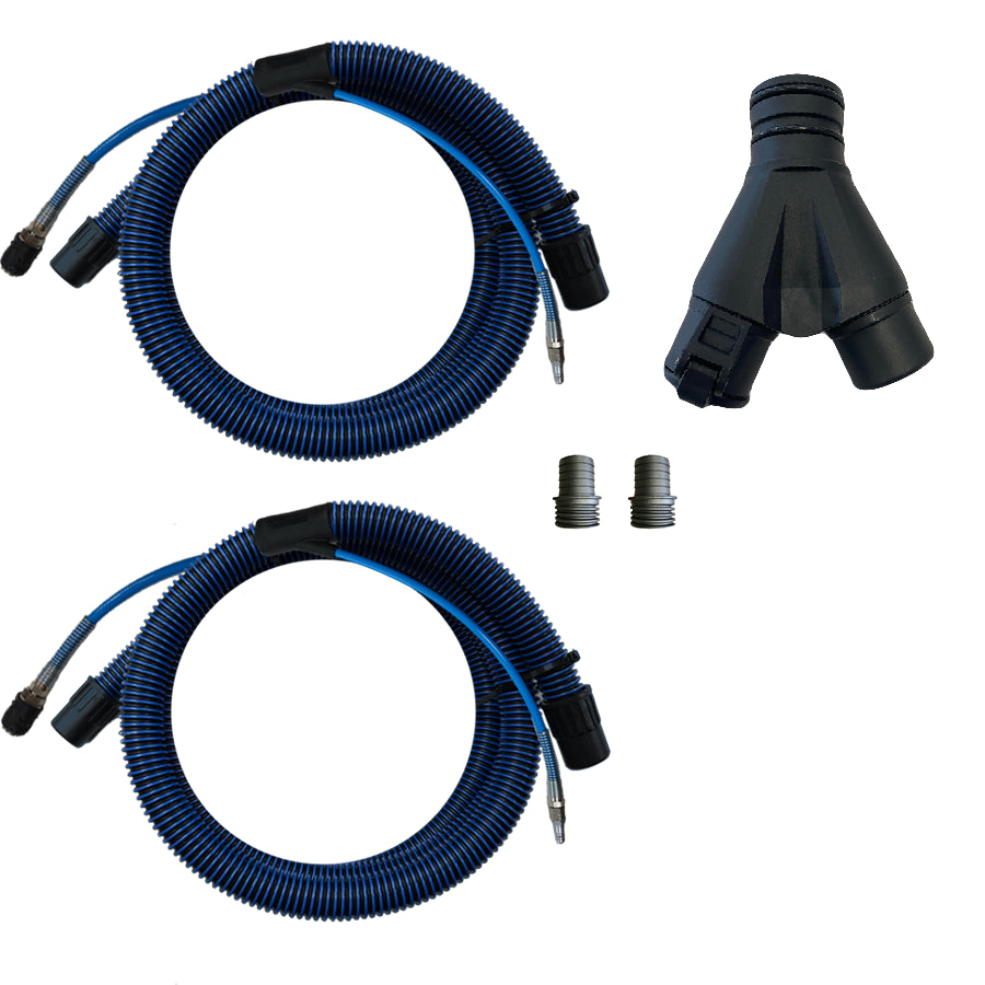 SurfPrep PIV-12 Dual User Vacuum Hose Setup (Air Sander)