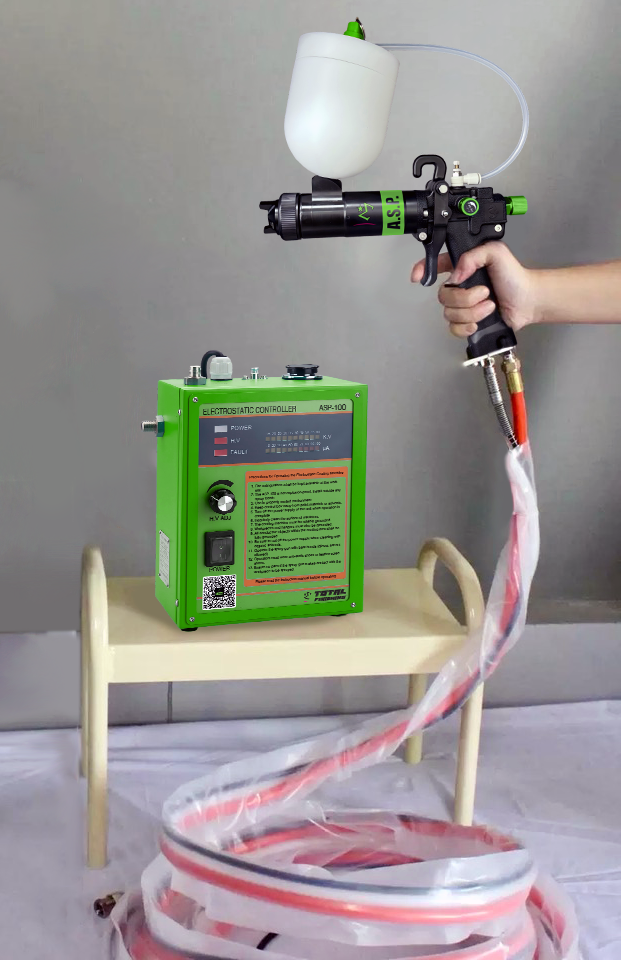Total Finishing A.S.P. Aqua Solvent Pod — Manual Electrostatic Spray Gun