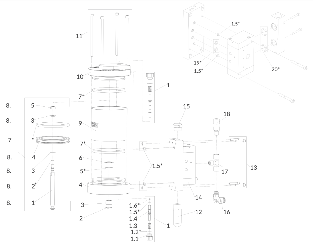 Anest Iwata 960010A0 Muffler; iCon-M233N