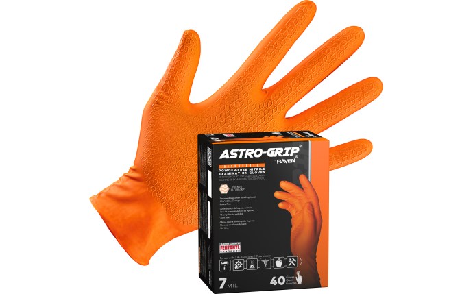 SAS Safety Corp. Astro-Grip® Powder-Free Exam Grade Nitrile Disposable Gloves - 7 Mil