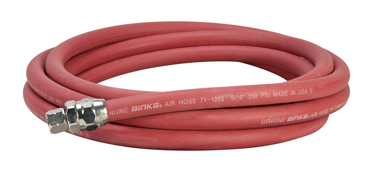 Binks Air Hose Assembly 5/16" ID x 5/8" OD; 1/4”nps(f) Threads