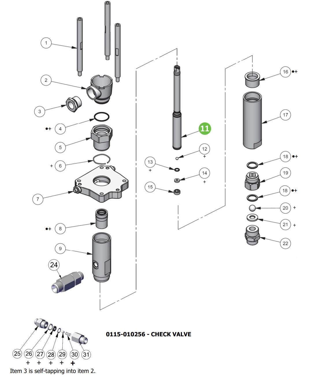 Binks 0115-010063 FX4 Pump Rod