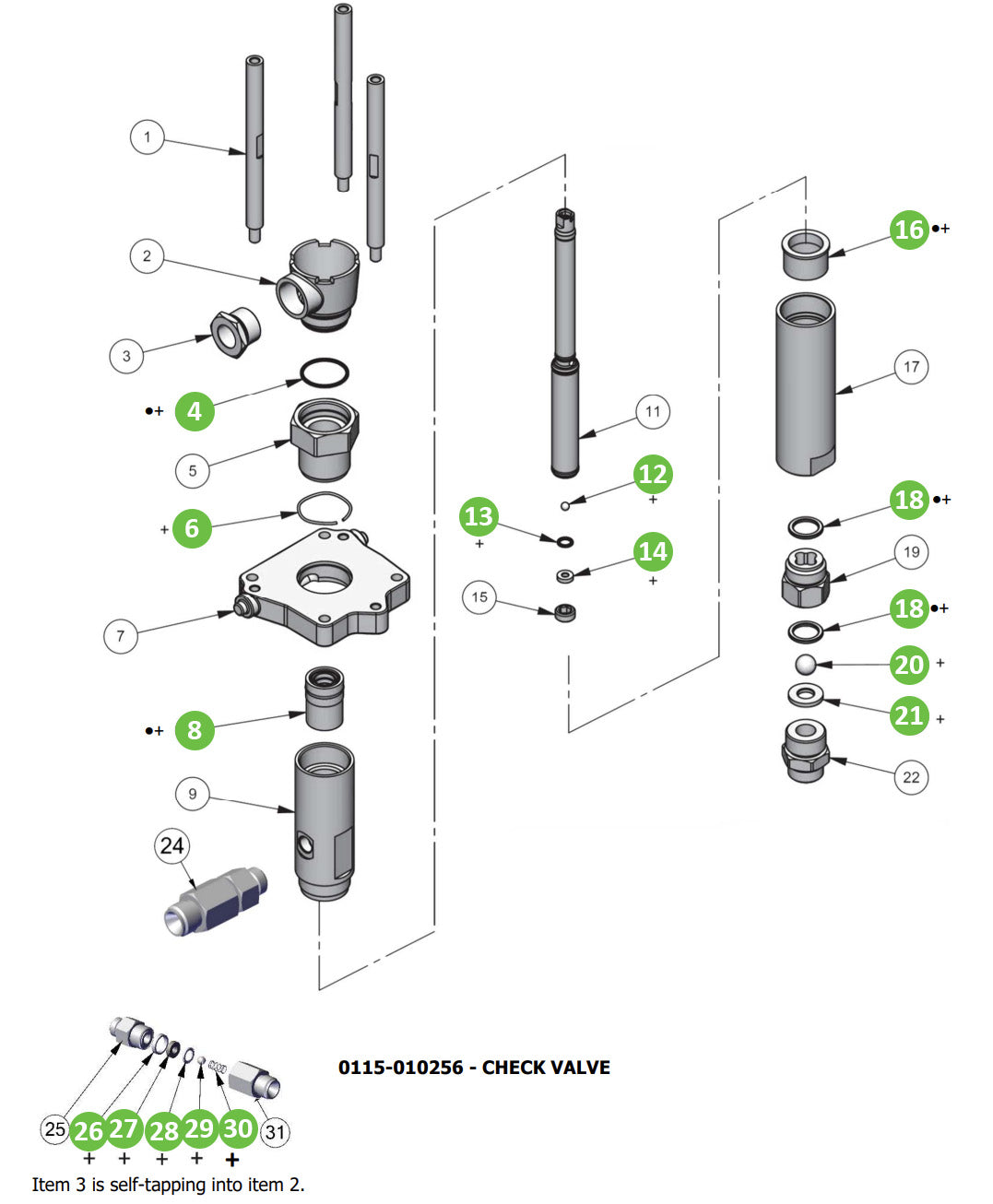 Binks 0115-010220 FX4 Repair Kit (U-CUPS)