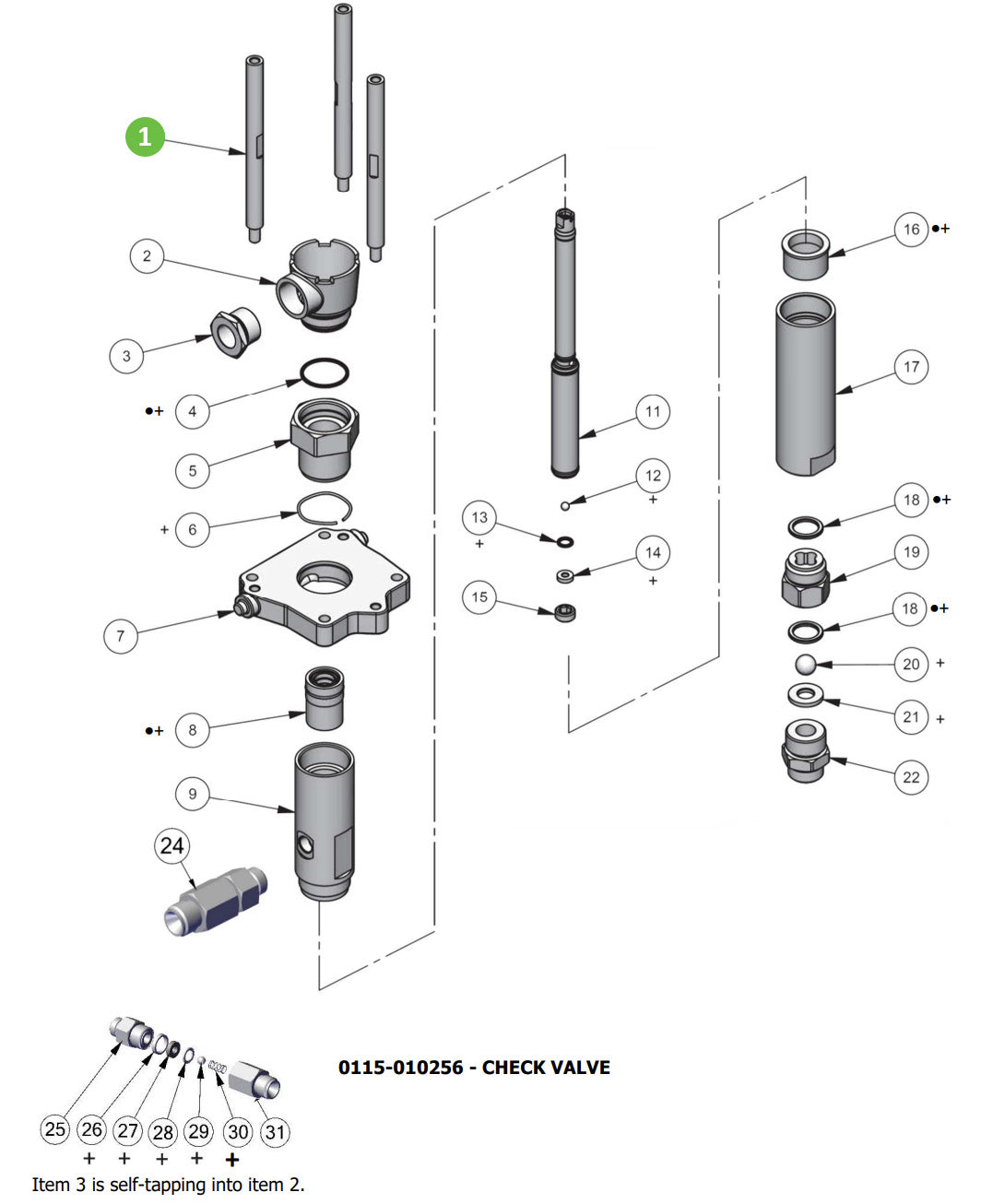 Binks 0115-010646 Pump Tie Rod