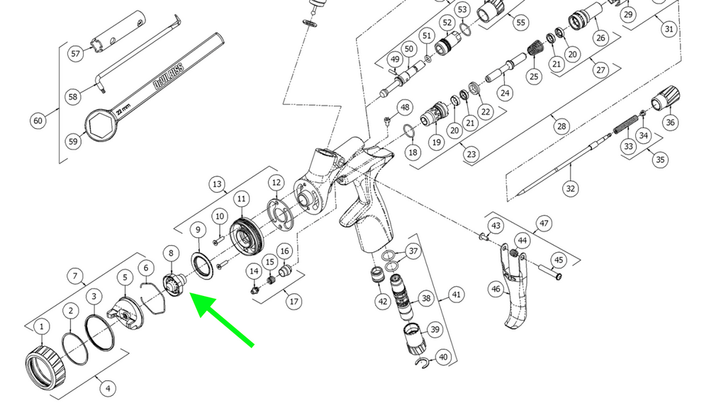 DeVilbiss DV1 Basecoat Fluid Tips - Total Finishing Supplies