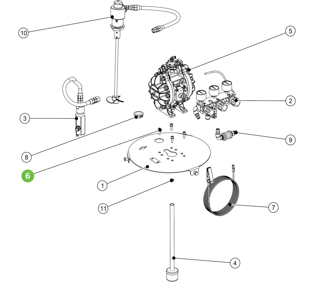Binks DXK-100 Screw Kit, Foot Mount