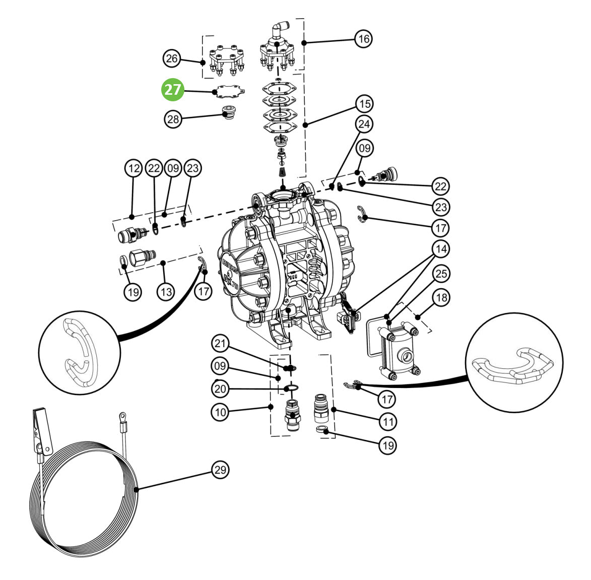Binks DXK-27 Blanking Gasket (x4)