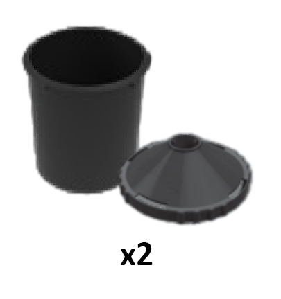 DeVilbiss DeKups EVO reusable sleeves and lid holders UV protective black