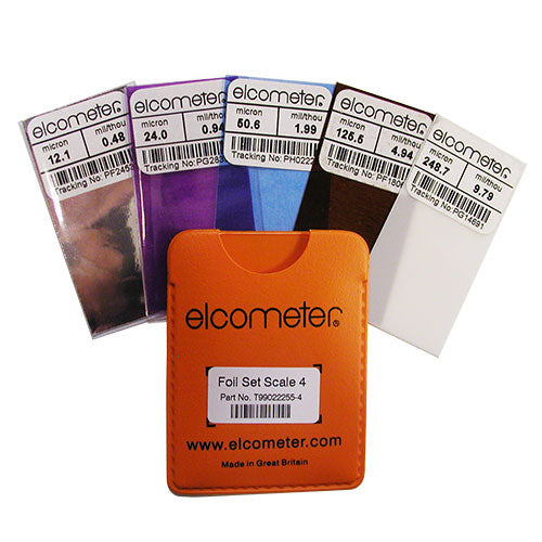 Elcometer Scale 4 Certified Precision Foil Set (T99022255-4C) - Total Finishing Supplies