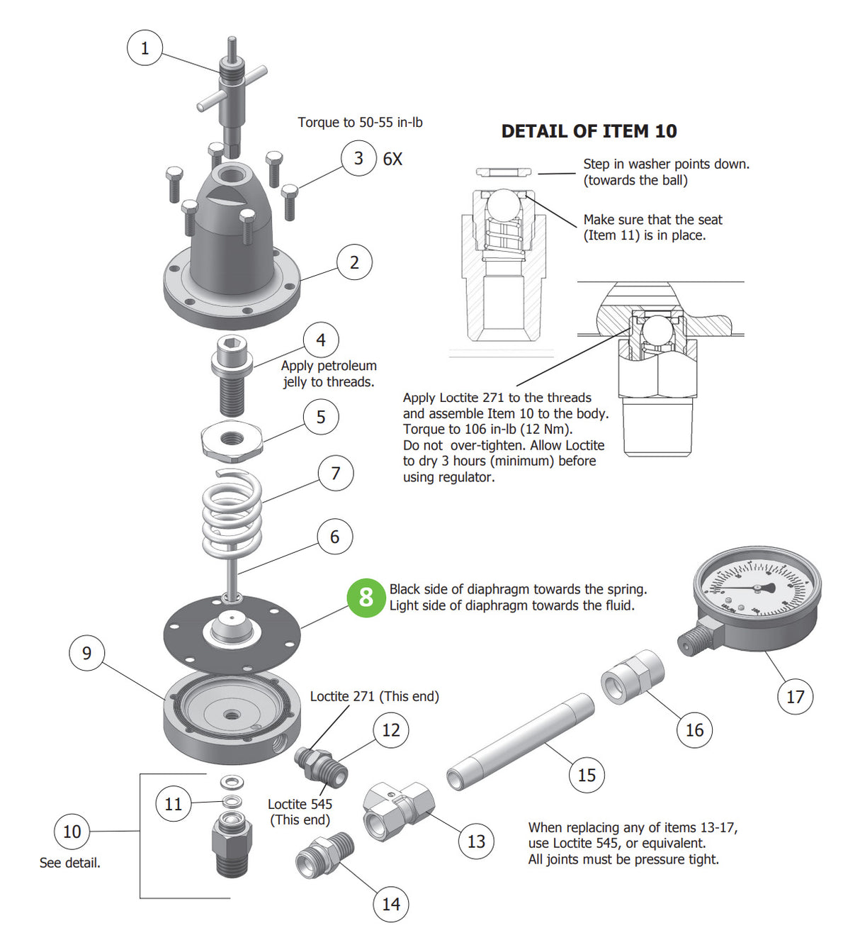 DeVilbiss HGB-422 Diaphragm Assembly