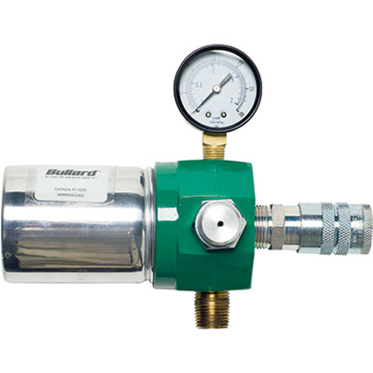 Pirate Brand - BULLARD® EDP10, Free Air Pump Inline Filter Assembly, 1/2" Industrial Interchange Quick-Disconnect Coupler, 3/4" NPT