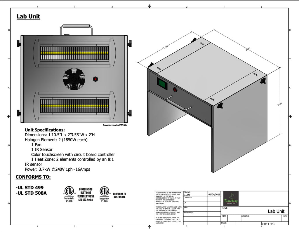 Lab Unit Oven System - Total Finishing Supplies