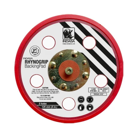 INDASA Electric 5" Vacuum Ready Sander, 3/16" Random Orbit