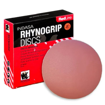 INDASA 6" Rhynogrip RedLine Solid Sanding Discs, 620 Series