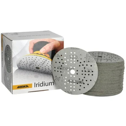 Mirka Iridium 5" 89-Hole Grip Sanding Discs, 24-5MH Series