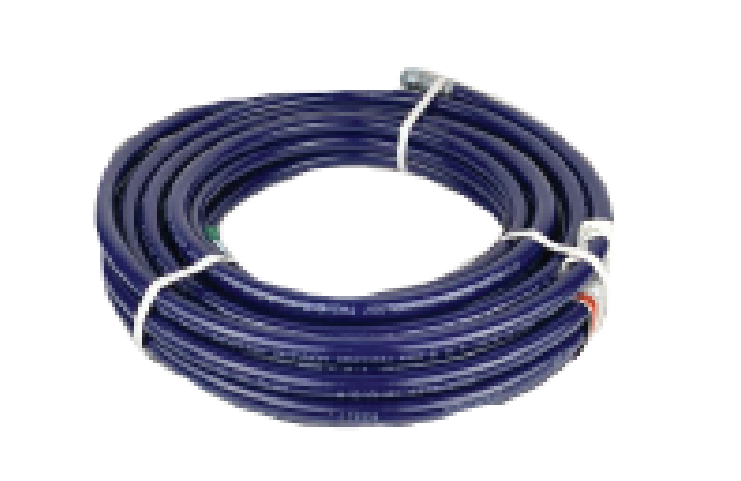 1/2” Airless Fluid Hose – Dark Blue (5000 psi), 1/2" Female Fittings (Stainless)