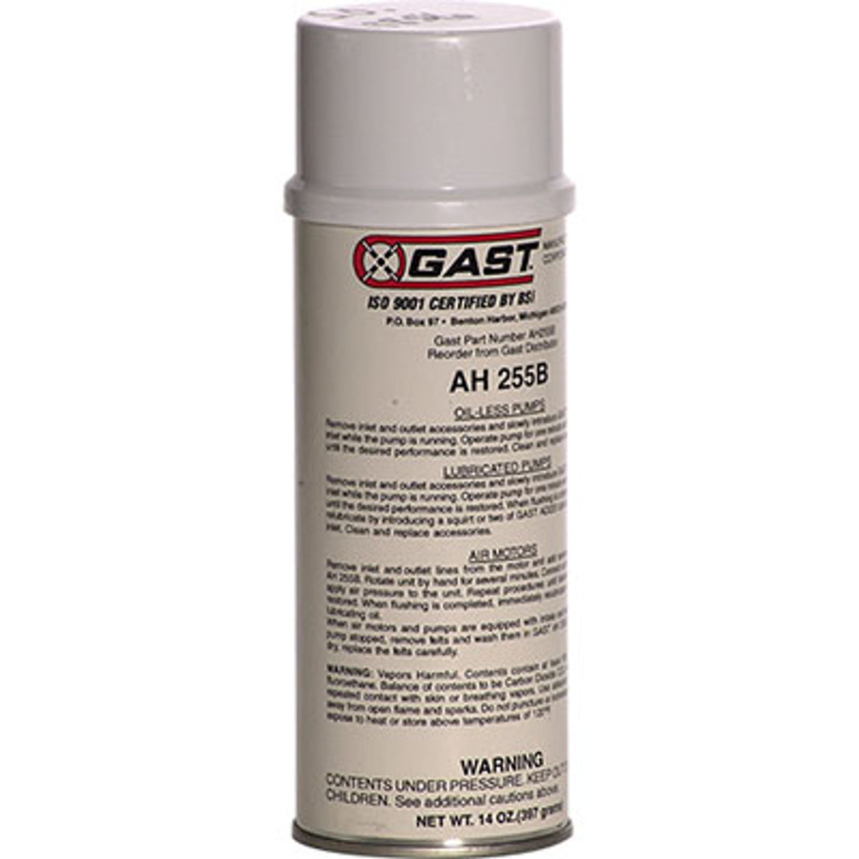 Pirate Brand - BULLARD®, Free Air Pump Cleaning Solvent, 14 oz. Aerosol Can