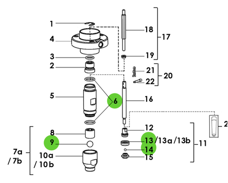 SAMES® 144-855-799 servicing kit for 10C18® - Total Finishing Supplies
