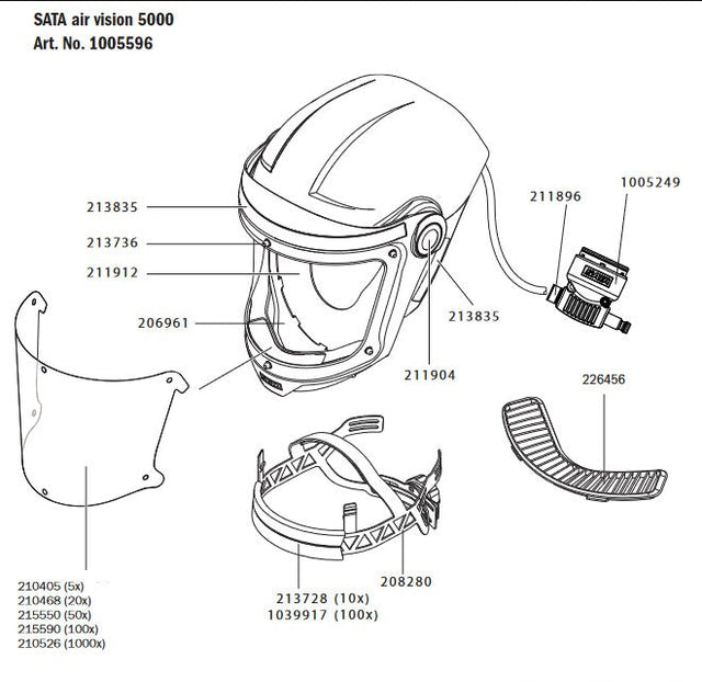 SATA air vision 5000 Inner Shell - Total Finishing Supplies
