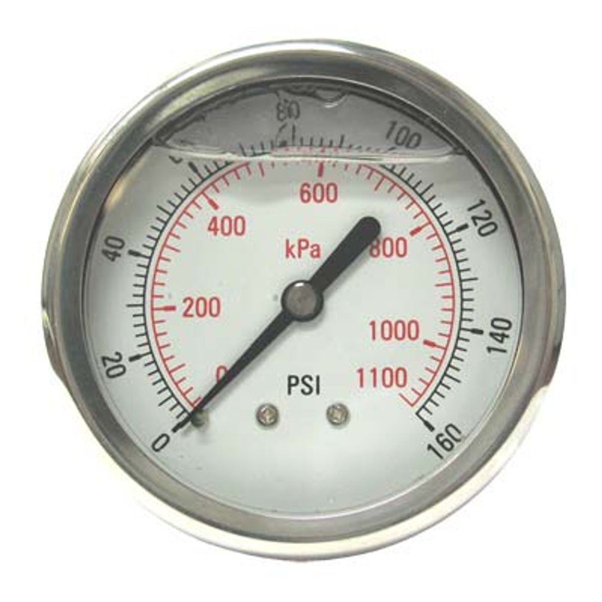 Pirate Brand - KEY HOUSTON Style, Press Gauge, 0-160 PSI Back MNT