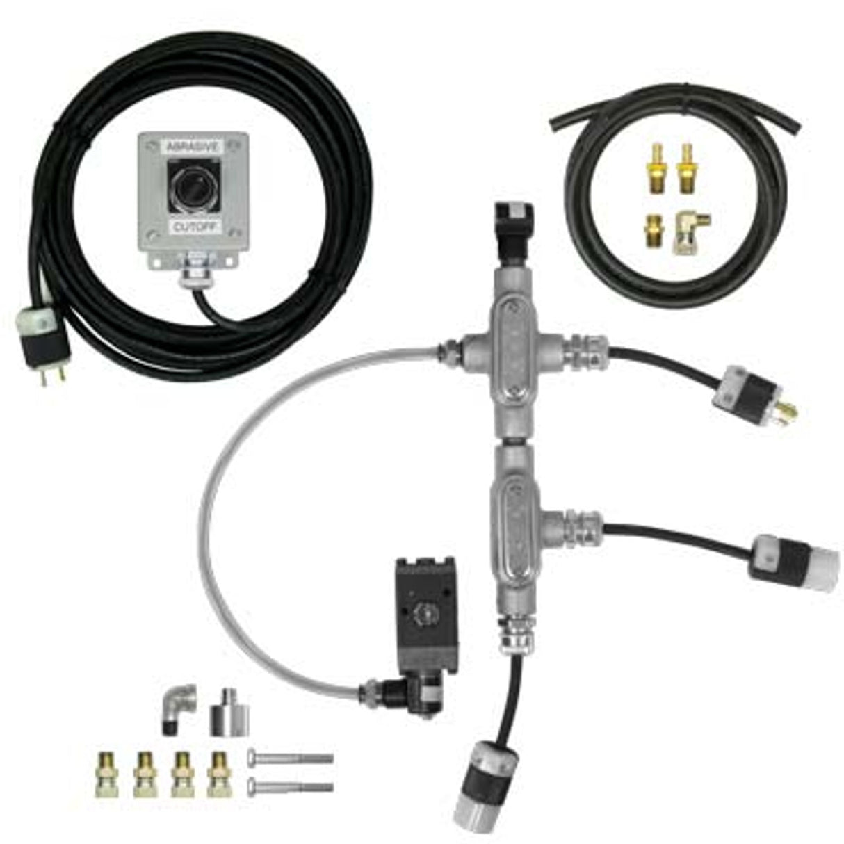 Pirate Brand - Abrasive Cut-Off Kit, 12VDC Electric Palm-Button Cutoff (Small Blasters)