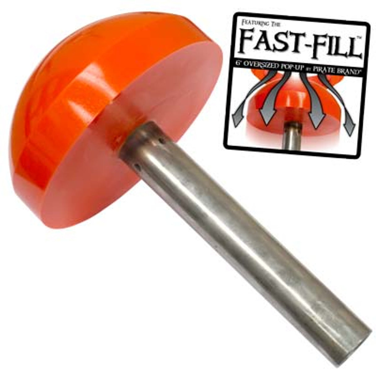 Pirate Brand - Schmidt Mfg Style, Pop-Up Head 6" Fast-Fill w/ Large Stem