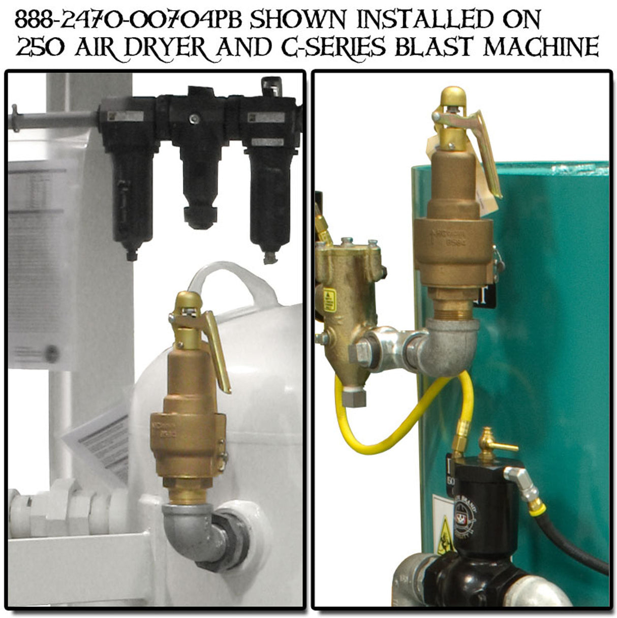 Pirate Brand - Relief Valve Kit for C-Series 3 & 6 cu ft Blasters