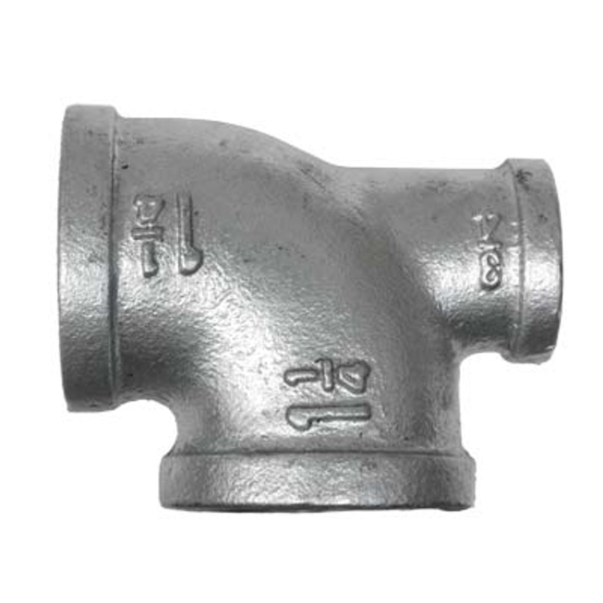 Pirate Brand - Schmidt Mfg Style, Tee, 90°, Galvanized, 1-1/4" x 3/4" x 1-1/4"