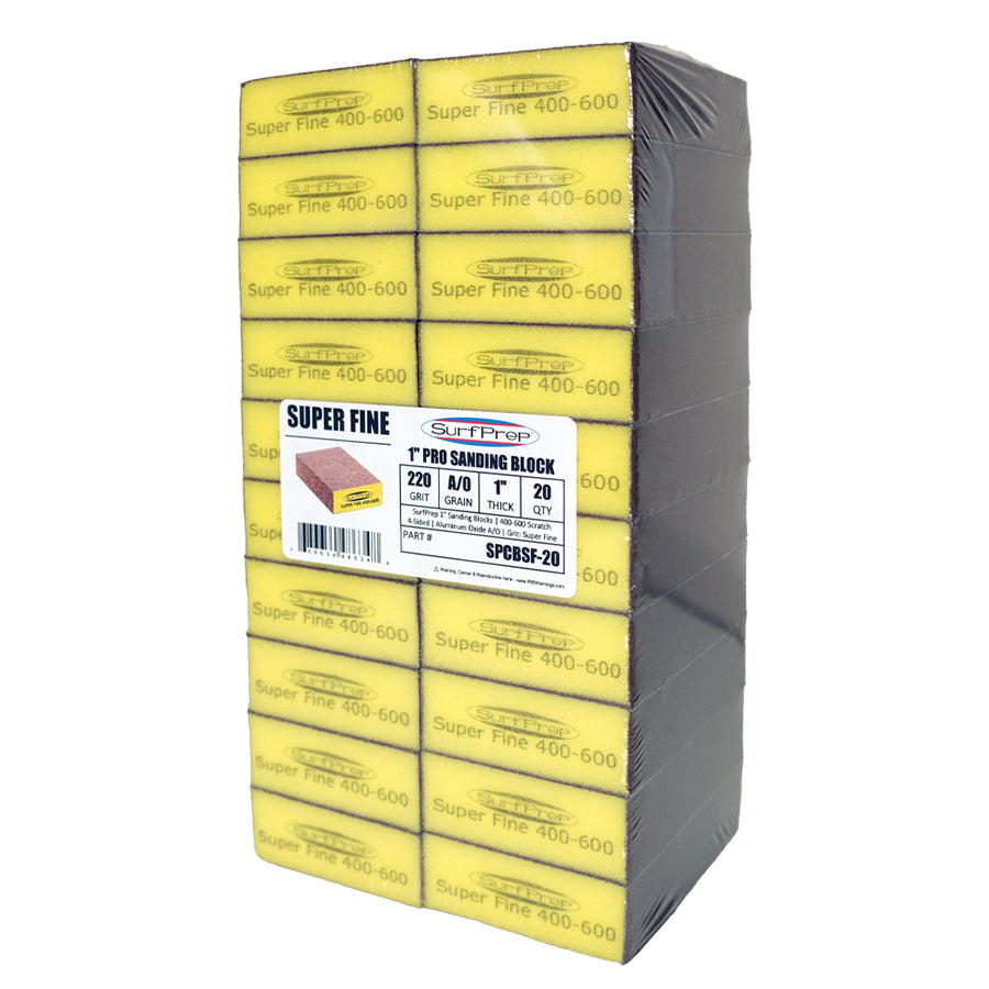 SurfPrep 1" Color Coded Hand Sanding Block