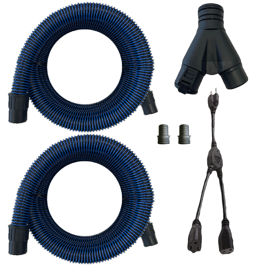 SurfPrep PIV-12 Dual User Vacuum Hose Setup (Electric Sander)