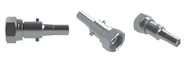 Hosco Spray Gun Connectors, 316 SST Quick Disconnect Stems, Checked Flow Female Straight (Various Size Options)