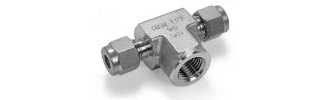 Hosco 316 Stainless Steel Compression & Instrumentation Fittings, Female Branch Tees (Various Size Options)