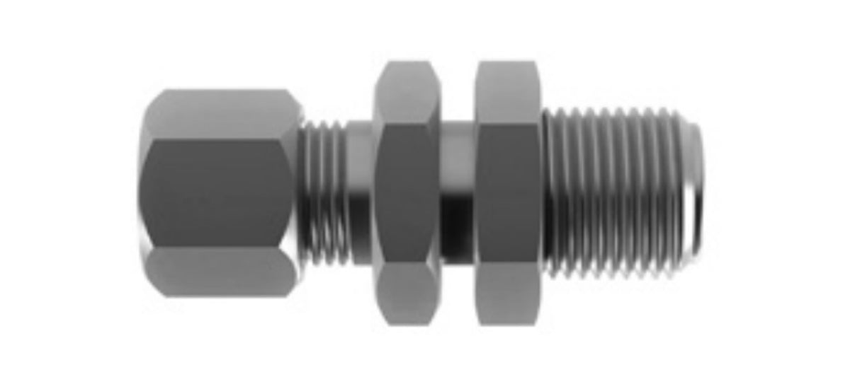 Hosco SST Stainless Steel Fittings and Adaptors, Thread x Tube Straights, Tube Fitting x Reverse Bulkhead