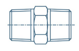 Sagola Brass Threaded Connector - Male to Male BSPT