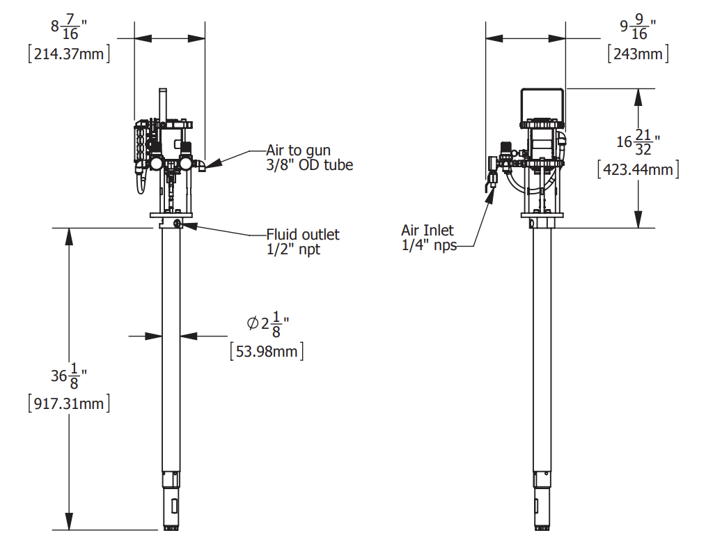 Binks 98-306X Pogo Low Pressure Pump Outfit