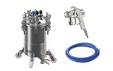 Sagola P30B Wheel Mounted Stainless Steel Pressure Tank With Bottom Outlet; 30L (7.92 US Gal)