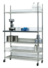 Dedoes Work Shelf Add On Assembly And Five Shelf Back Stops For The Seville Storage Rack - Total Finishing Supplies