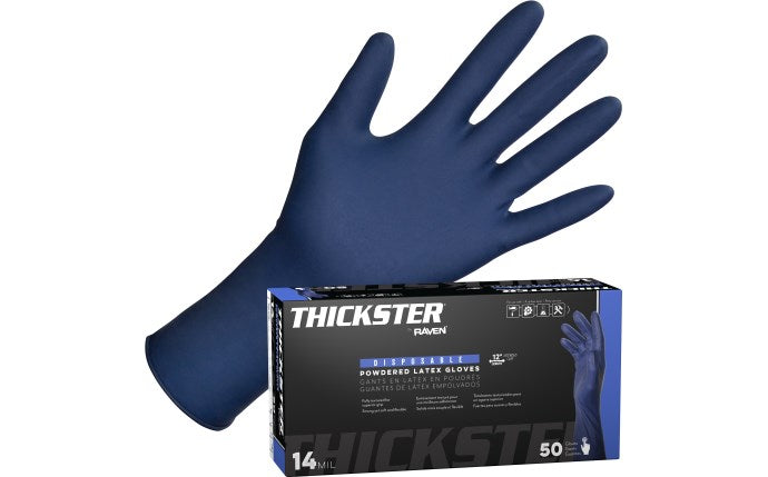 SAS Safety Corp. Thickster® Powdered Latex Disposable Gloves - 14 Mil