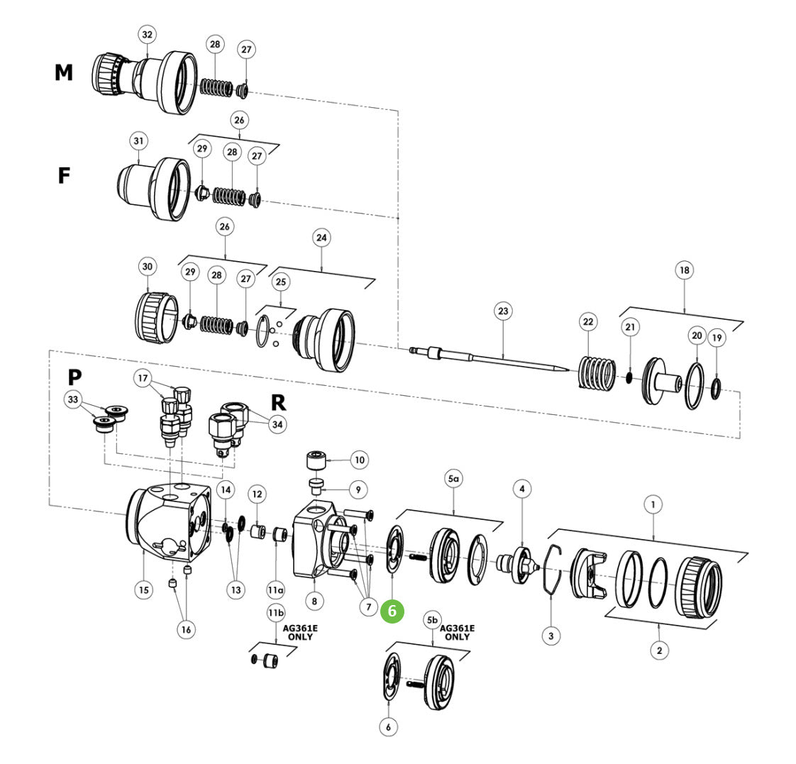 DeVilbiss SN-18-1-K2 Spray Head Gasket, Kit of 2