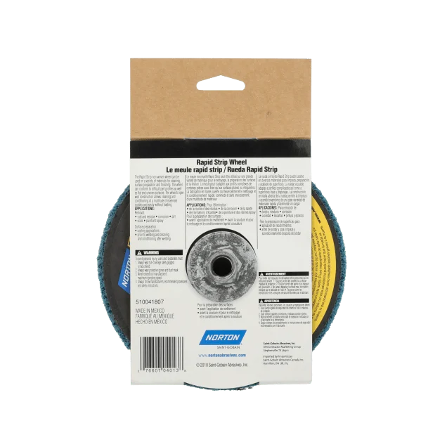 Norton Rapid Strip AO Arbor Thread Non-Woven Depressed Center Disc
