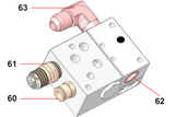 Sames® 905-124-901 Fitting, Quick Release, AVX and ATX Automatic AIRMIX® - Total Finishing Supplies