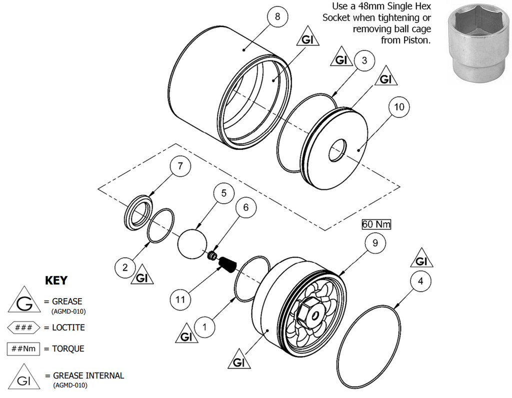 Binks Maple Pump Fluid Piston Support - Total Finishing Supplies