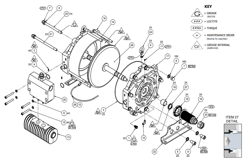 Binks Maple Pump Air Motor Assembly 15/25 - Total Finishing Supplies