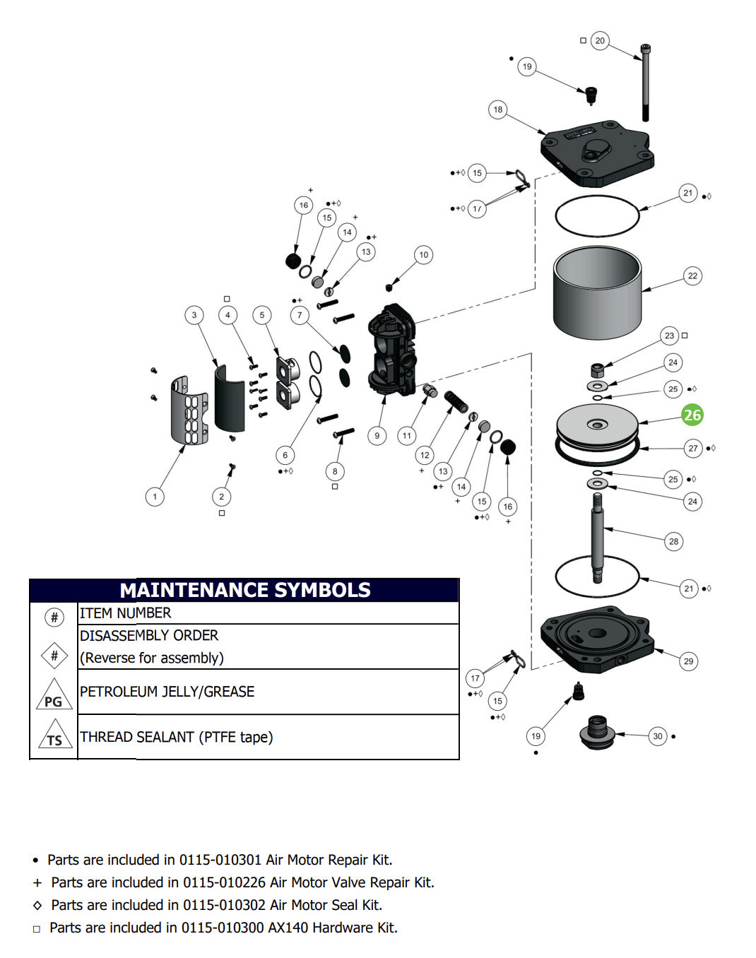 Binks 0115-010128 AX140 Piston