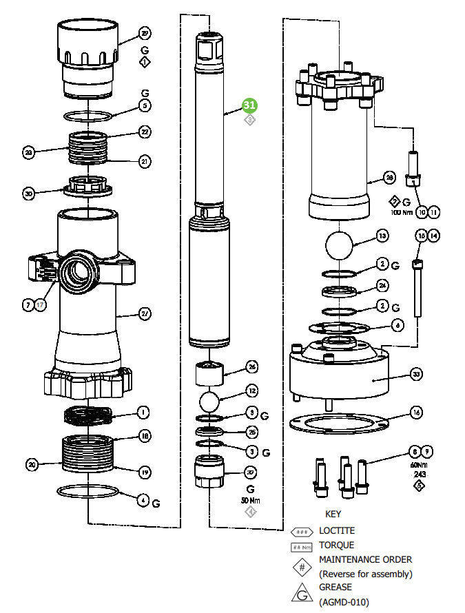 Binks 193969 Pump Shaft, Nitrided